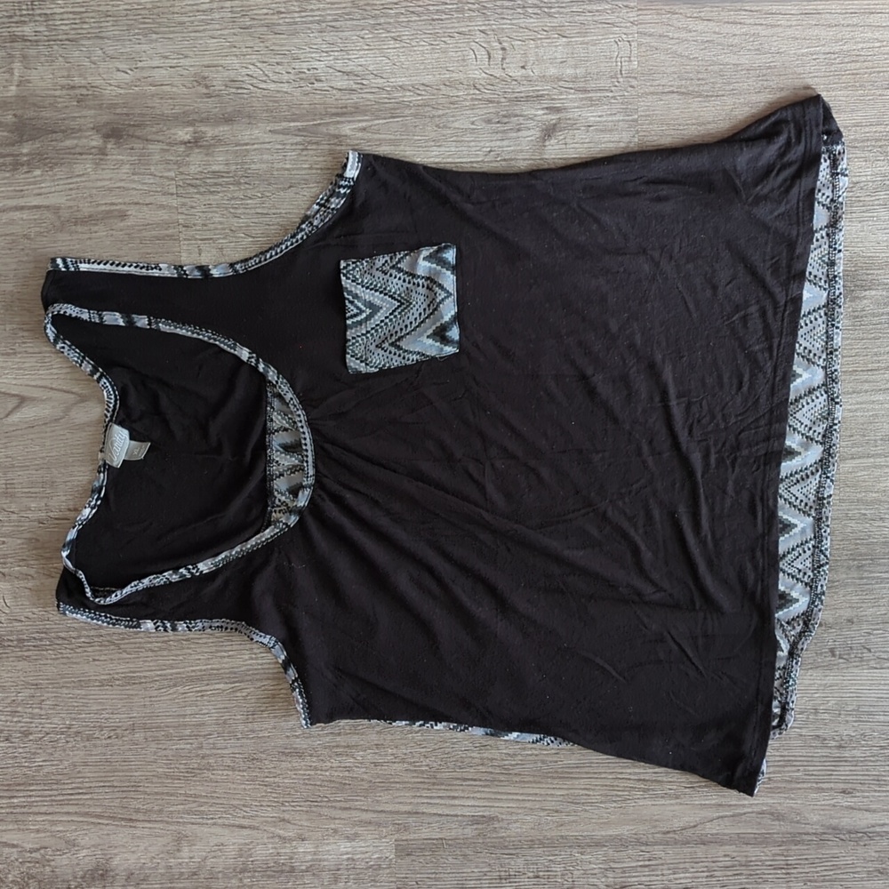 Black, White, and Grey Tank Top - Vanity Brand - Size XL